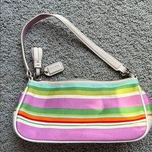 Coach Striped Shoulder Bag